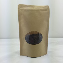 牛皮紙橢圓開窗袋，瓜子、茶葉包裝袋