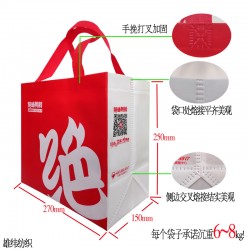 外賣環(huán)保袋、外賣包裝袋、外賣無紡布袋定做雄緯免費(fèi)設(shè)計(jì)寄樣！