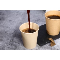 供應出口外貿(mào)一次性紙杯，單層杯8oz