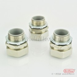 銅鍍鎳六角金屬軟管連接器包塑金屬軟管鎖母NPT3/8”-4”